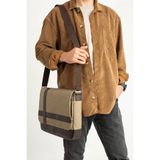 BYHAKAN 418 UNISEX Kanvas Postacı Çantası Askılı Çanta Omuz Çanta CAMEL-KAHVE