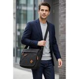 byhakan GK56 KANVAS (PAMUK) POSTACI ÇANTASI EVRAK OKUL ÜNVERSİTE LAPTOP NOTEBOOK MACBOOK TABLET GÜNLÜK SİYAH