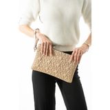 Byhakan Liva-01 Yıldız Dikişli Kadın El Çantası Clutch Çanta Omuz Çantası Çapraz Çanta Pörtföy Çanta - One Size - Bakır