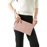Byhakan Liva-01 Yıldız Dikişli Kadın El Çantası Clutch Çanta Omuz Çantası Çapraz Çanta Pörtföy Çanta - One Size - Pembe