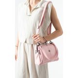Byhakan TN-206 Burslu Kadın Omuz Çantası Klipsli El Çantası Çapraz Çanta - One Size - Pembe