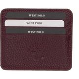 Byhakan West Polo 49 Deri Kartlık - Bordo