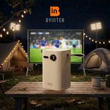 BYINTEK Magic 1 Max Dlp 1080P Projeksiyon Cihazı - Googletv - Bataryalı - L1 Lisanslı - 400 Ansı Lümen - Krem