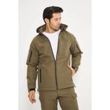 BYK Su ve Rüzgar Geçirmez Çok Cepli Taktik Softshell Içi Polarlı Outdoor Mont - Çöl Beji