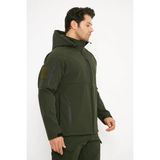 BYK Su ve Rüzgar Geçirmez Çok Cepli Taktik Softshell Içi Polarlı Outdoor Mont - Haki