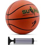 ByKurt 5 Numara Turuncu Basketbol Topu Pompa Hediyeli Kauçuk Malzeme ile Dayanıklı Kullanım