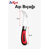 ByKurt Aşı Bıçağı Katlanabilir Ergonomik Saplı Bağ Bahçe Budama Bıçağı 21 cm