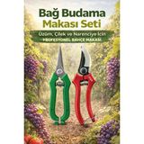 ByKurt Bağ Budama Makası 20CM bağ Budama ve Meyve Toplama Makası 19CM Üzüm Çilek Narenciye İçin ( 00877 - 00876 ) - 19 cm