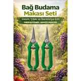 ByKurt Bağ Budama Makası Seti (2’li) – Profesyonel Üzüm, Çilek ve Bahçe Makası | Keskin & Ergonomik