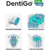 ByKurt Braun - Oral B Şarjlı Ve Pilli Diş Fırçası Uyumlu 4 Adet Yedek Başlık