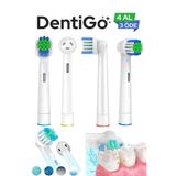 ByKurt Diş Fırçası Başlığı - OralB | Braun Uyumlu - Şarjlı Diş Fırçası Yedek Başlıkları - 4'lü Paket