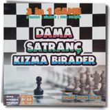 ByKurt Hobi Dama - Satranç - Kızma Birader 3'lü Oyun