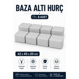 ByKurt Hurç Seti Fermuarlı Baza Altı Hurcu Yorgan Battaniye Kıyafet Saklama Organizeri 8'li
