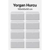 ByKurt Hurç Seti Fermuarlı Yorgan Battaniye Kıyafet Saklama Hurcu Baza Altı Dolap İçi Organizer 8'li