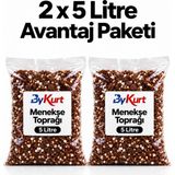 ByKurt Menekşe Toprağı İthal Torf Cocopeat Perlit Vermikülit Özel Karışım 10 Litre