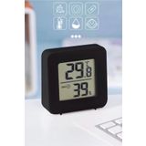 ByKurt Mini LCD Dijital Sıcaklık Nem Ölçer Termometre Higrometre - Duvara Takılabilir Siyah