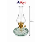 ByKurt Nostaljik Gaz Lambası Dekoratif Cam Lamba Salon Balkon Bahçe ve Kamp İçin