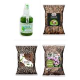 ByKurt Orkide Bakım Seti 4 lü PowerMix Çam Kabuğu Kil Bilyesi Coco Husk İçeren Özel Orkide Toprağı