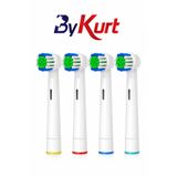 ByKurt Şarjlı Diş Fırçası Yedek Başlığı Oral-B Braun Uyumlu 4'lü Paket