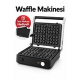 ByKurt Waffle Makinesi Tost Izgara Plakaları Hediyeli 180° Açılır