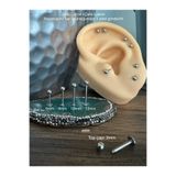 Bylin Takı Cerrahi Çelik Top Kilitli Labret Piercing(Tragus, Helix, Lobe, Dudak)/Top çapı 3mm/ 1 adet