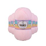 Byline Soft Pembe 2892 5 Adet Elite Baby El Örgü İpi Tüylenmeyen Bebek Yünü