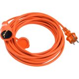 Bylion 10 Mt Uzatma Kablosu 3 x 1,5mm Ttr Fiş - Priz Erkek - Dişi Seyyar Ara Kablo IP44 BEC-10315-F - 940-303-1210 - Turuncu