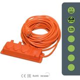 Bylion 3WAY Serisi IP44 Seyyar Uzatma Kablosu 10 metre 3G2,5mm² (Türk Malı, Yüksek Darbe Dayanımı, Ev/Ofis , Dış Mekan, Turuncu Kablo)