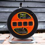 Bylion 3x1.5 mm 20 mt Plastik Makaralı Seyyar Uzatma Kablo ve Grup Priz