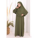 Bym Fashion Dantel Detay Sufleli Elbise 6061 Haki - 2