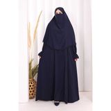 Bym Fashion Dantel Detay Sufleli Elbise 6061 Lacivert - 2