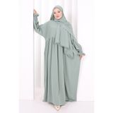 Bym Fashion Dantel Detaylı Namaz Elbise 6095 Mint - Standart