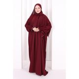 Bym Fashion Dantel Detaylı Namaz Elbise 6095 Mürdüm - Standart