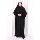Bym Fashion Dantel Detaylı Namaz Elbise 6095 Siyah - Standart