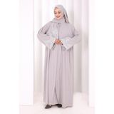 Bym Fashion Dantelli Namaz Feracesi 6093 Gri - Standart