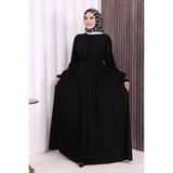 Bym Fashion Düğme Detay Elbise 6055 Siyah - 3
