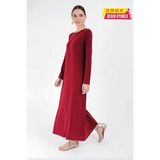Bym Fashion Düz Bisklet Yaka Uzun Kol Iç Sandy Elbise 3202 Kırmızı - 1