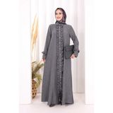 Bym Fashion Fırfır Detaylı Elbise 6066 Antrasit - 3