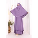 Bym Fashion Hac Umre Sufleli, Elbise Takım Şal Hediye 3951 Lila