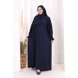 Bym Fashion Kendinden Şallı Namaz Elbisesi 8007 Lacivert - Standart