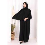 Bym Fashion Kendinden Şallı Namaz Elbisesi 8007 Siyah - Standart