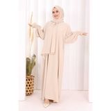 Bym Fashion Kendinden Şallı Namaz Elbisesi 8007 Taş - Standart