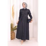 Bym Fashion Kot Elbise 7061 Lacivert - 2
