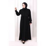 Bym Fashion Pelerinli Elbise 6082 Siyah - 3