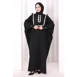 Bym Fashion Şallı Fırfırlı Elbise 6088 Siyah - Standart