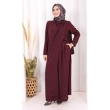 Bym Fashion Tek Omuz Gold Toka Detaylı Tunik Pantolon Takım 8698 Mürdüm - 46