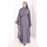 Bym Fashion Yarasakol Biyeli Elbise Şal Hediyelidir 7068 Antrasit - Standart