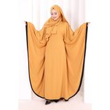 Bym Fashion Yarasakol Biyeli Elbise Şal Hediyelidir 7068 Hardal - Standart