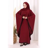 Bym Fashion Yarasakol Biyeli Elbise Şal Hediyelidir 7068 Mürdüm - Standart
