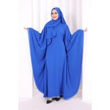 Bym Fashion Yarasakol Biyeli Elbise Şal Hediyelidir 7068 Saks - Standart
